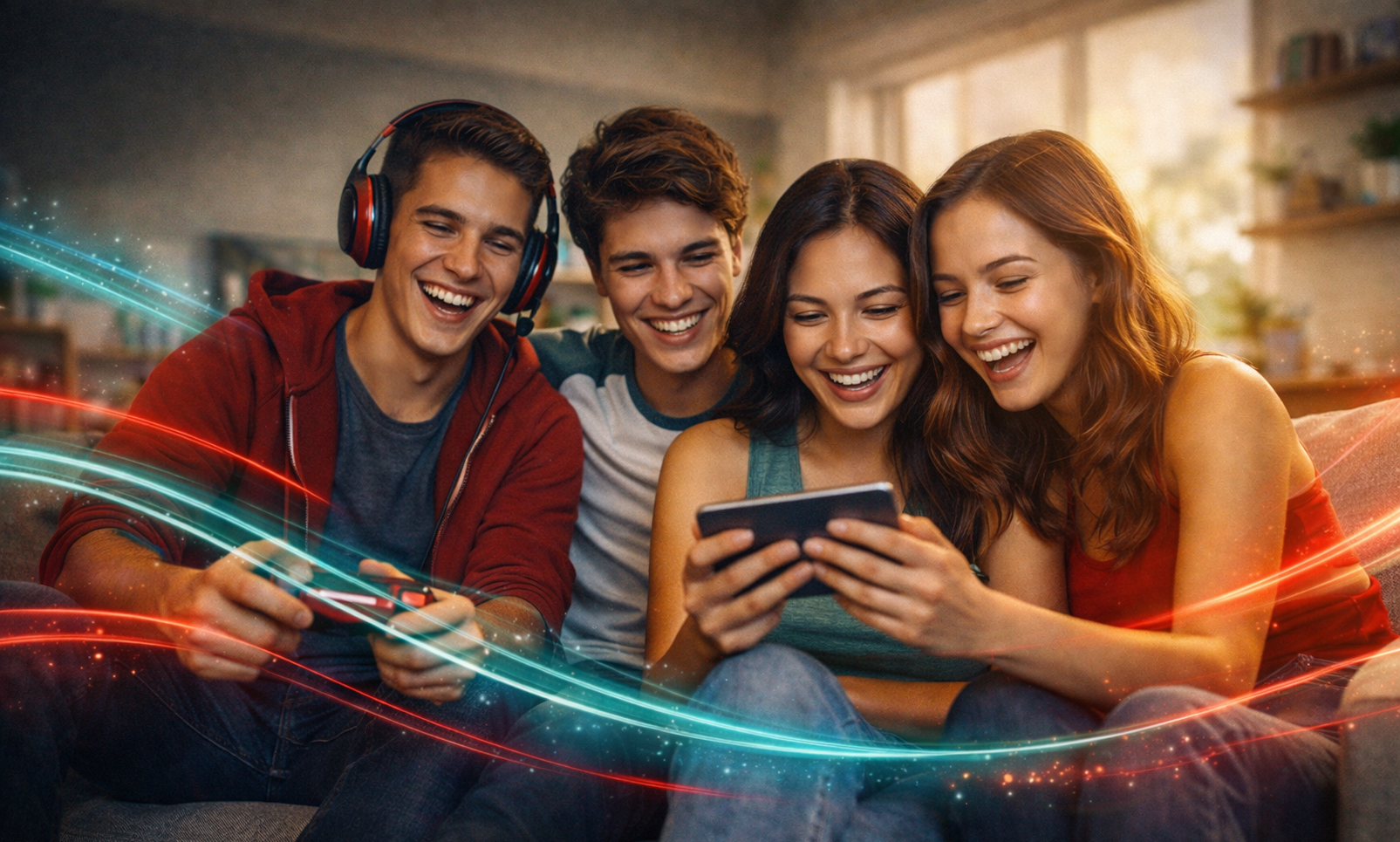 Jovenes disfrutando internet Navitel